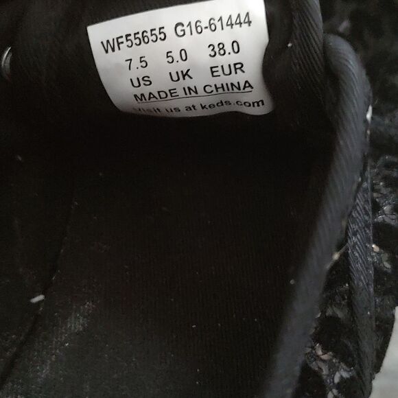 KED Black Sequin Cheetah Shoe Sz 7.5 - Picture 9 of 9